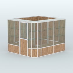 Павильон из профиля угловой №6б (5,5 кв.м), Дуб Канзас коричневый
