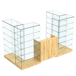 Торговый островок ХИТ ПРОДАЖ №2а (закрытый) (3.65 кв.м), Дуб Золотистый