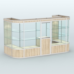 Павильон из профиля пристенный №11а (5,50 кв. м), Дуб Сонома