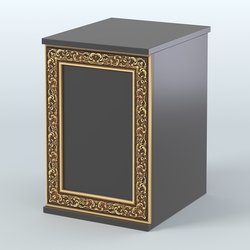 Стол-ресепшен малый серии БАРОККО №2, Черный