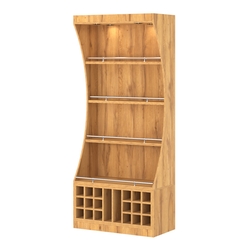 Стеллаж Гарант №1-5-900-О с ограничителями, Дуб Золотистый