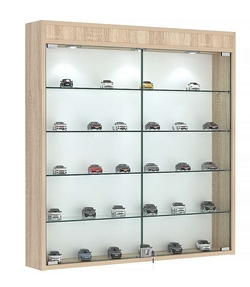 Витрина настенная №4-3А с подсветкой, Дуб сонома