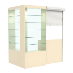 Угловой павильон №1-5П (2,16 кв.м), Крем Вайс