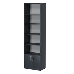 Стеллаж из ДСП с 4-мя полками 350x600 мм серии LEVEL-4 №6 (З/C - ДВП), Антрацит