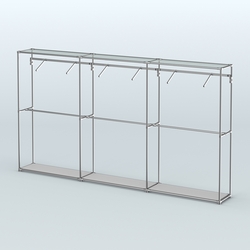 Торговая система ХРОМ без ДСП 3600 мм с поручнями №7, Серый