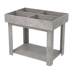 Корзина для распродаж из ДСП на 4 ячейки, Бетон Чикаго светло-серый F186 ST9