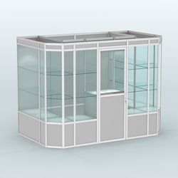 Павильон из профиля пристенный №10а (4,05 кв.м), Серый