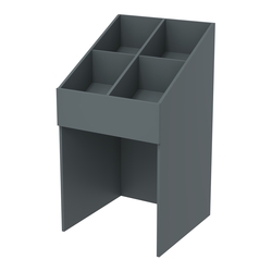 Корзина для распродаж из ДСП наклонная, Темно-Серый