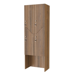 Шкаф для раздевалок СТАНДАРТ-Элегия №3-2А, Орех