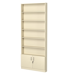Стеллаж из ДСП с 5-ю полками 100x900 мм серии LEVEL-5 №8 (З/C - ДВП), Крем Вайс
