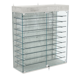 Витрина настенная НЕО №4А-2 с девятью полками, Метрополитан Грей