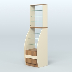 Витрина БРИЗ №1-600, Крем Вайс + Орех