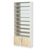 Стеллаж из ДСП с 8-ю полками 300x900 мм серии LEVEL-8 №12-2 (З/C - ЗЕРКАЛО) Белый + Дуб Сонома