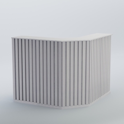 Ресепшен Г-образный серии ПРИЛИВ №4, Ясень Анкор светлый