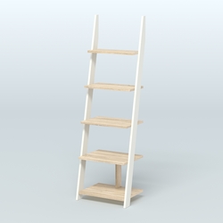 Торговая пристенная стойка ЛОФТ №1-650 малая, Белый + Дуб Сонома