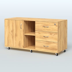 Тумба сервисная правая Киви, цвет светлый дуб, Дуб Золотистый