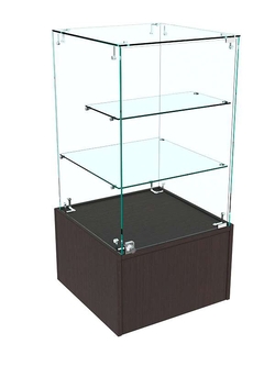 Прилавок закрытый Истра с хромированным замком №111 (закрытый), Дуб Венге