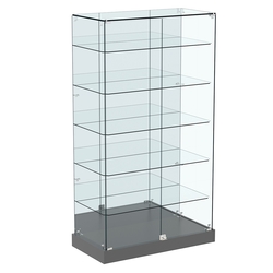 Витрина Хит продаж №507 (закрытая, задняя стенка - зеркало), Темно-Серый