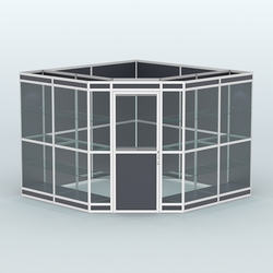 Павильон из профиля угловой №8в (9 кв.м), Антрацит