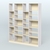 Стеллаж из ДСП серии ЛОФТ №15-2 с полками ДСП Ясень Анкор светлый и Крем Вайс
