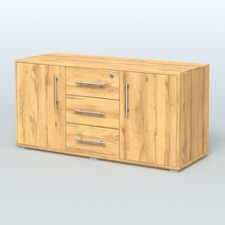 Тумба стационарная для оргтехники, цвет темный дуб, Дуб Золотистый