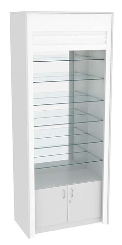 Торговая витрина с рольставнями ИС-132, Серый