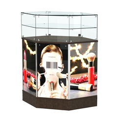 Прилавок со световым коробом и одной полкой №7, Дуб Венге