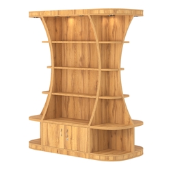 Островной высокий стеллаж ГАРАНТ №2, Дуб Золотистый