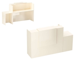 Ресепшен СОЛО №2Б левосторонний, Крем Вайс