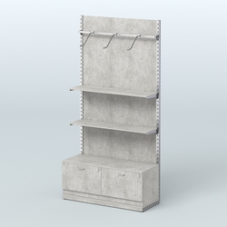 Система ЭЛЕГАНТ №4 с ДСП и тумбой T15 (1200 мм), Метрополитан Грей