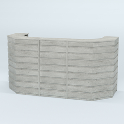 Ресепшен серии ПРАЙМ №6А со скошенными углами, Метрополитан Грей