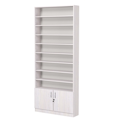 Стеллаж из ДСП с 8-ю полками 200x900 мм серии LEVEL-8 №10 (З/C - ДВП), Ясень Анкор светлый