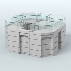 Торговый островок GOLD №2 восьмиугольный (4,04 кв.м), Серый