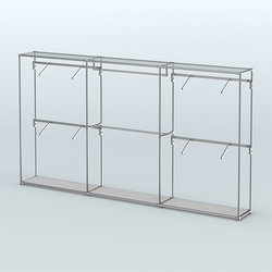 Торговая система ХРОМ без ДСП 3600 мм с поручнями №2, Серый