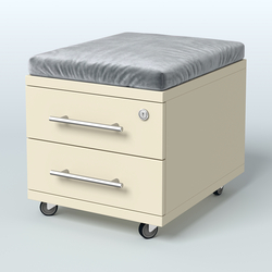 Тумба Лиани 2 ящика с подушкой, Крем Вайс