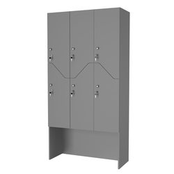 Шкаф для раздевалок СТАНДАРТ-Элегия №3-3А, Темно-Серый
