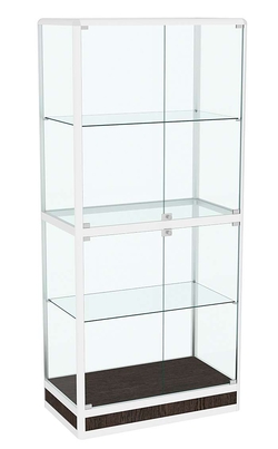 Витрина из профиля №4 (метровая) (задняя стенка - стекло), Дуб Венге