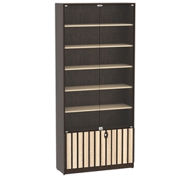 Витрина серии "Смок" №1-900, Дуб Венге и Дуб Сонома