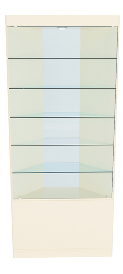 Витрина №5 из ДСП (угловая), Крем Вайс