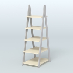 Торговая двусторонняя стойка ЛОФТ №3-650 узкая, Серый + Крем Вайс