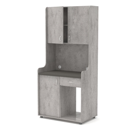 Офисная мини-кухня ЭЛЕГИЯ №5А, Бетон Чикаго светло-серый F186 ST9