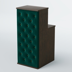 Ресепшен БАРОН №2 (карета золото), Дуб Венге  + Велюр Tiffany 10 Dk. Green