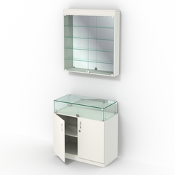 Комбинированный прилавок-витрина с верхней подсветкой КПВ-14-04, Белый