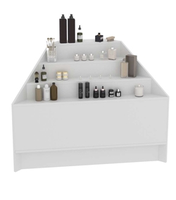 Прилавок-горка угловой №1А с четырьмя ступенями (внешний угол), Серый