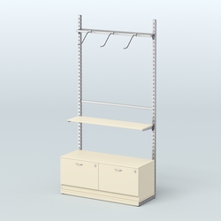 Система ЭЛЕГАНТ №4 без ДСП с тумбой T15 (1200 мм), Крем Вайс