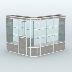 Павильон из профиля угловой №3а (5,5 кв.м), Бетон Чикаго светло-серый F186 ST9