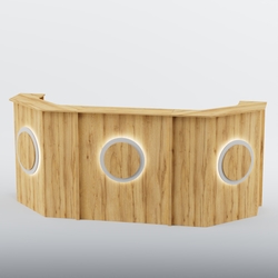 Ресепшен со скошенными углами КРУГ №5, Дуб Золотистый