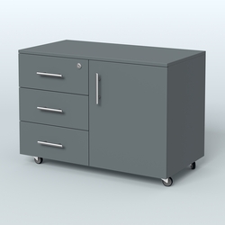 Тумба для оргтехники Види Вуд, цвет мокко, Темно-Серый