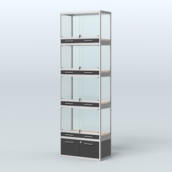 Витрина большая для продажи средних млекопитающих в зоомагазин серии КУНЬИ-04, Черный