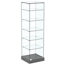 Витрина Хит продаж №501 (закрытая, задняя стенка - стекло), Темно-Серый